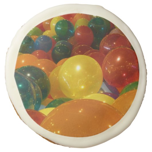 Balloons Colorful Party Design Sugar Cookie (Front)