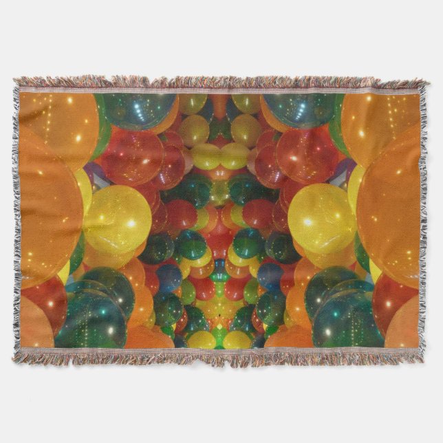 Balloons Colorful Party Design Throw Blanket (Front)