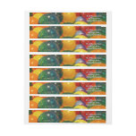 Balloons Colorful Party Design Wrap Around Label