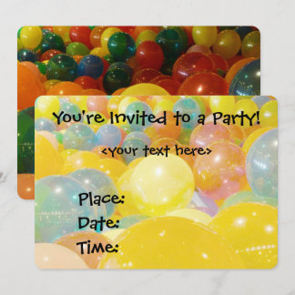 Balloons Colorful Party Invitation