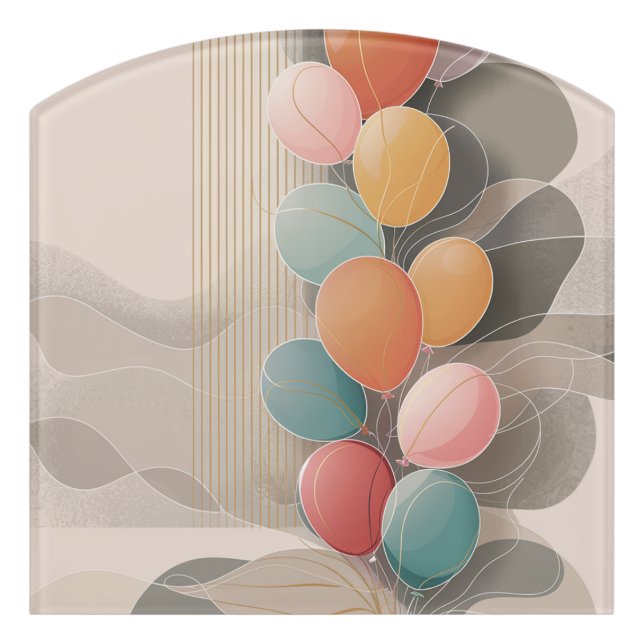 Balloons Door Sign (Contour Front)