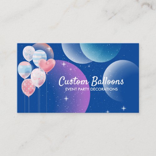 Balloons Event Party Planner Decoration sky Business Card