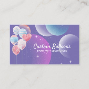 Balloons Event Party Planner Decorations birthday Business Card