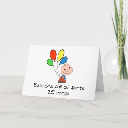 Balloons full of farts card