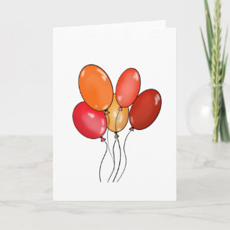 Balloons happy vibes card