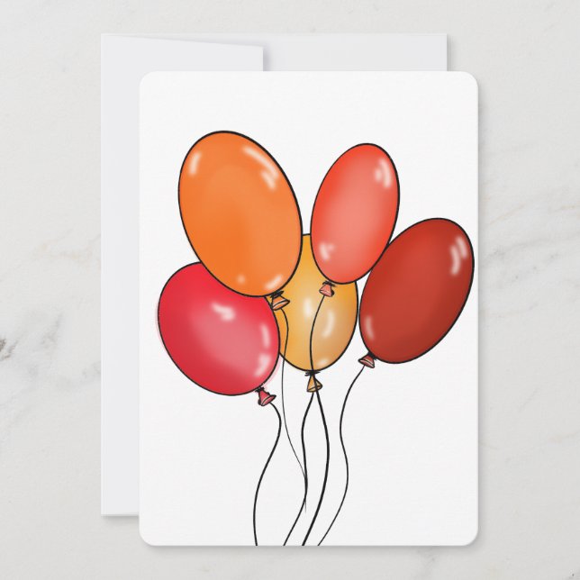 Balloons - happy vibes note card (Front)