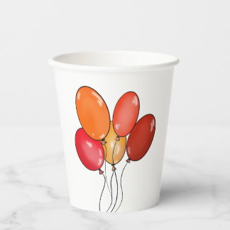 Balloons happy vibes paper cups