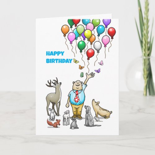 Balloons in the air Birthday Card