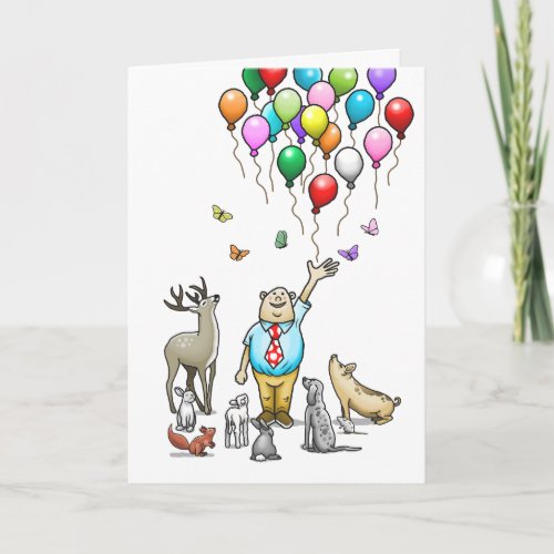 Balloons in the air Birthday Card