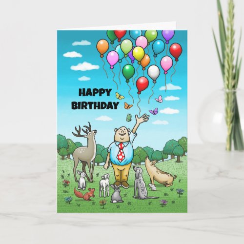 Balloons in the air Birthday Card