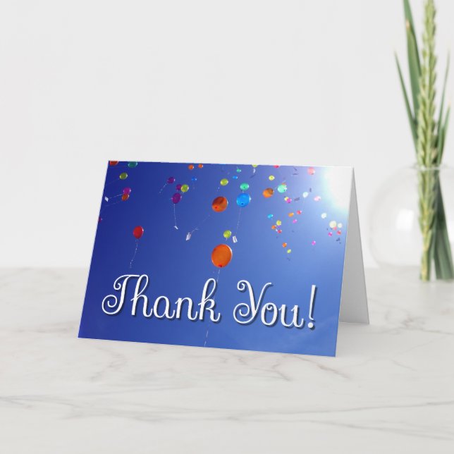 Balloons in the Sky Thank You Note (Front)