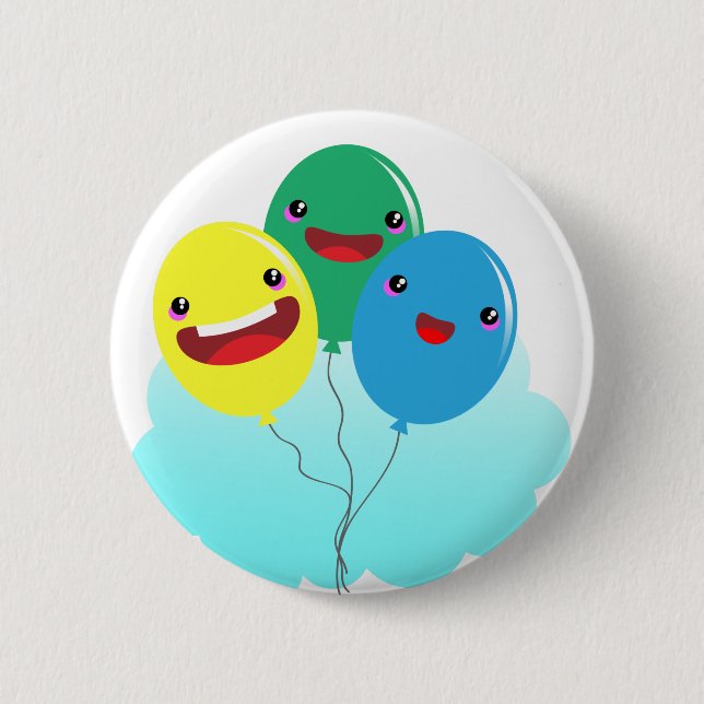 balloons love to fly pinback button (Front)