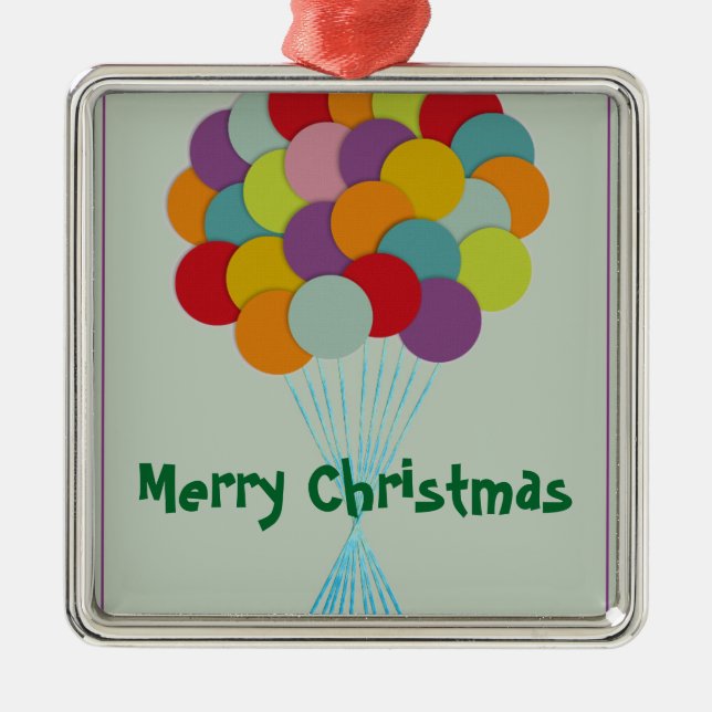 Balloons Metal Ornament (Front)