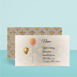 Balloons on Royal Gold 2 Business Card