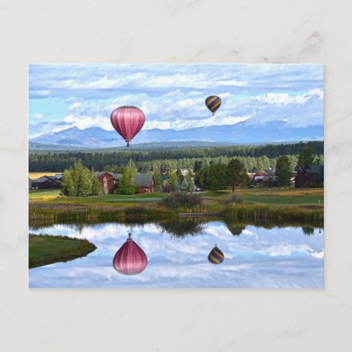 Balloons Over Pagosa Springs Golf Course Colorado Postcard