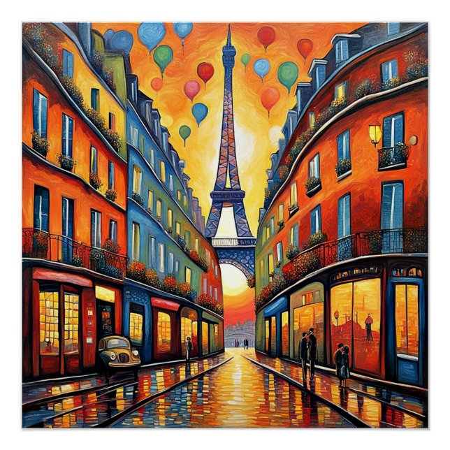 Balloons over Paris Poster (Front)