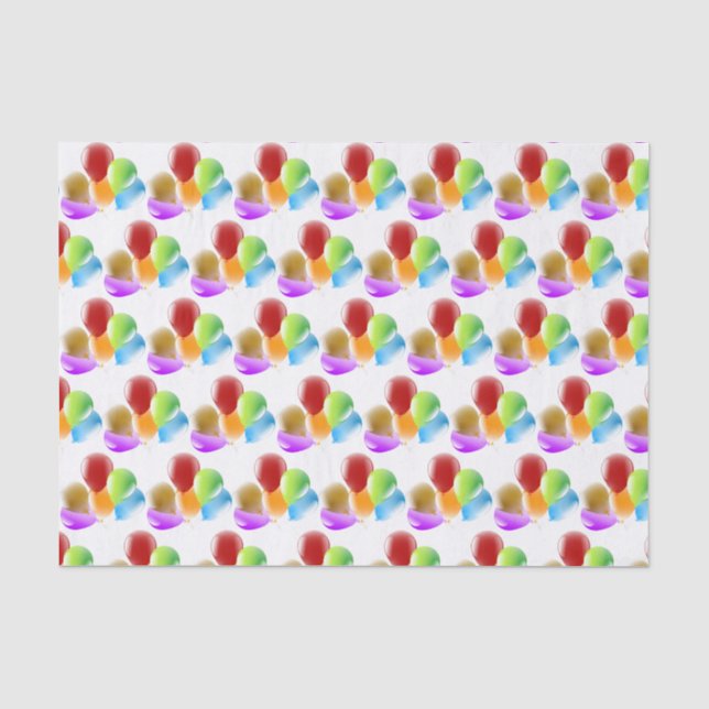 Balloons Personalized Birthday Gift Tissue Paper (Front)