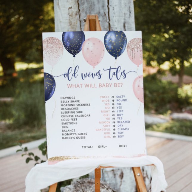 Balloons pink or blue Old Wives Tales Foam Board (Creator Uploaded)