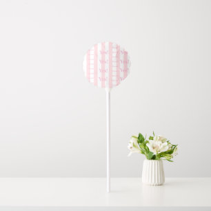 Balloons Pink & White Stripe She said Yes!