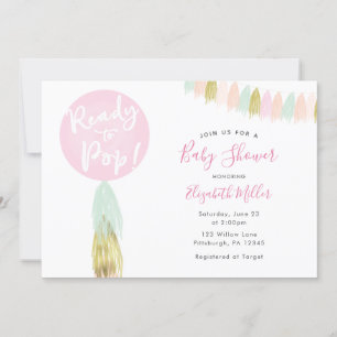 Balloons Ready to Pop Baby Shower invitation