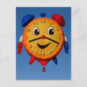 Balloons Shape Clock 6268 Postcard