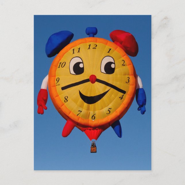 Balloons Shape Clock  6268 Postcard (Front)