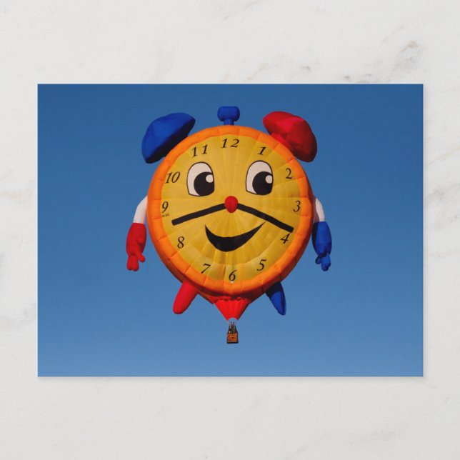 Balloons Shape Clock  6268 Postcard (Front)