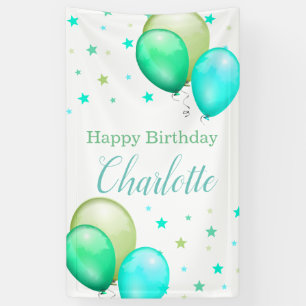 Balloons Vertical Birthday Banner