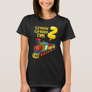 Balloons Youth I'm 2 Years Old Boys Train 2nd Birt T-Shirt