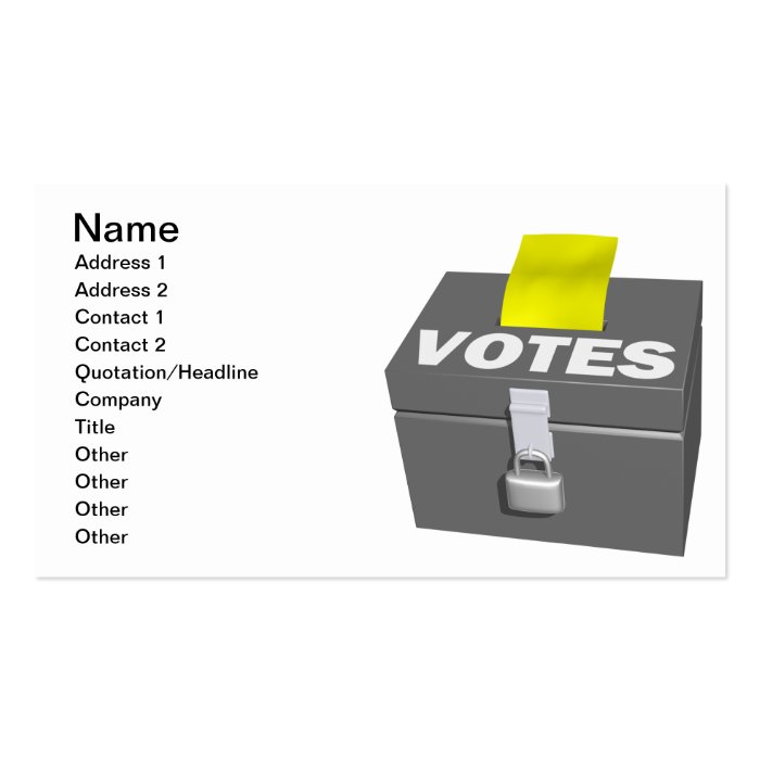 Ballot Box Business Card Templates