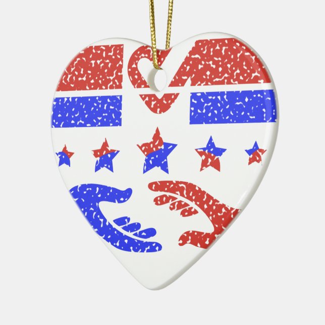 Ballot Box Unity Ceramic Ornament (Left)