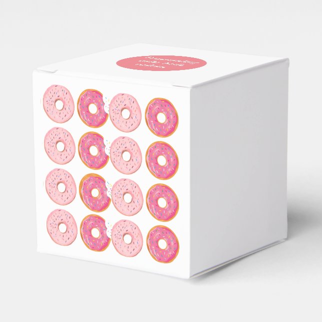 Ballotins Donuts Rose Favor Boxes (Front Side)