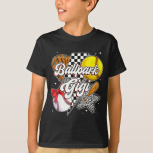 Ballpark gigi mom of both baseball softball mom T-Shirt
