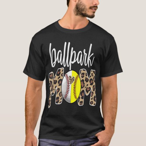 Ballpark Mom Proud Baseball Softball Player Mother T_Shirt