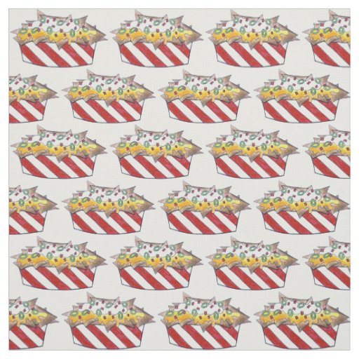 Ballpark Nacho Cheese Nachos Snack Chips Foodie Fabric