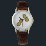 Ballpark Peanut Peanuts Snack Food Nut Nuts Watch<br><div class="desc">Watch features an original marker illustration of two peanuts in shells.</div>