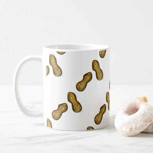 Ballpark Peanuts Nutty Nut Print Foodie Snack Food Coffee Mug