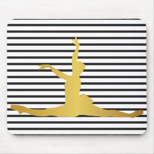 Ballroom Classic Dance Girl Modern Stripes Mouse Pad