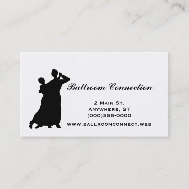 "Ballroom Couple" Business Cards (Front)