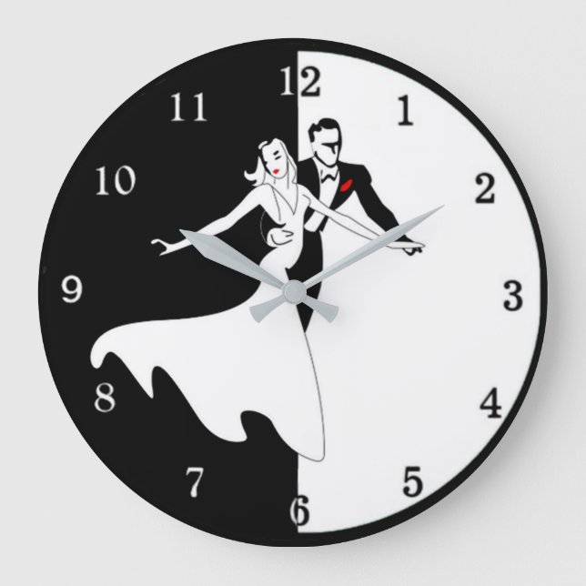 Ballroom Couple Large Clock (Front)