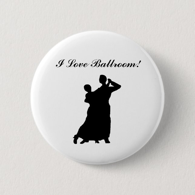 "Ballroom Couple" Personalized Button (Front)