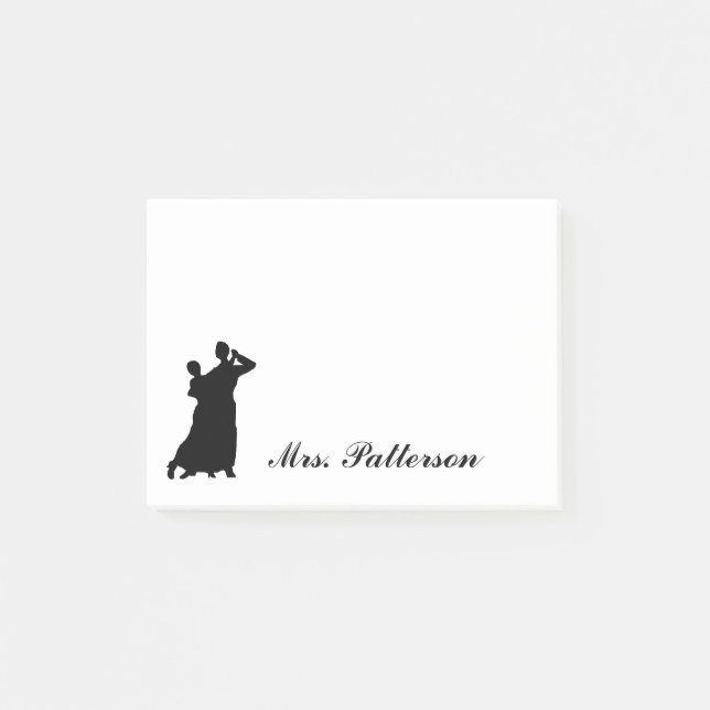 "Ballroom Couple" Personalized Post-its Post-it Notes (Front)