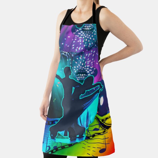 Ballroom Dance Couple 3 On Lighted Dance Floor  Apron (Insitu)