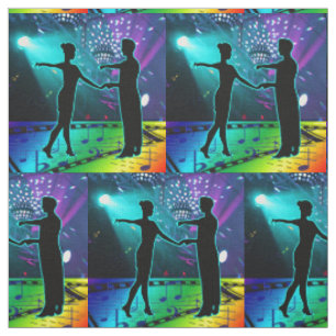 Ballroom Dance Couple Stage Lights And Music #3 Fabric