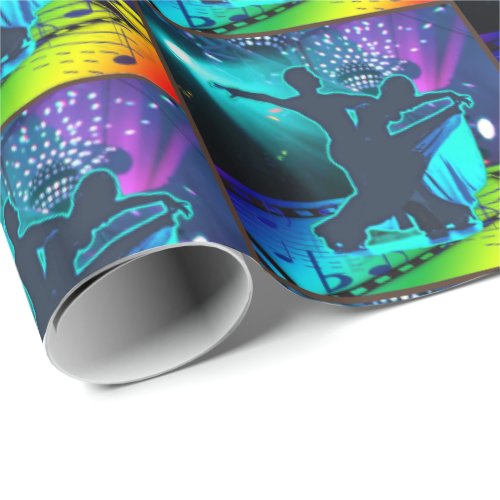 Ballroom Dance Couple Stage Lights And Music Wrapping Paper