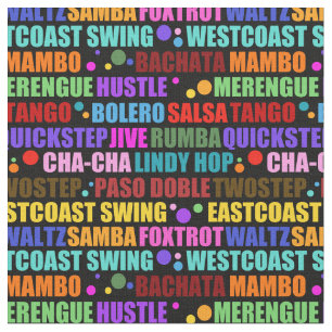 Ballroom Dance Dance Styles Bright All Over Fabric