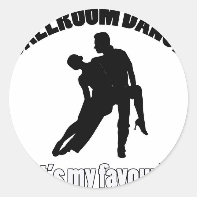 ballroom dance designs classic round sticker (Front)