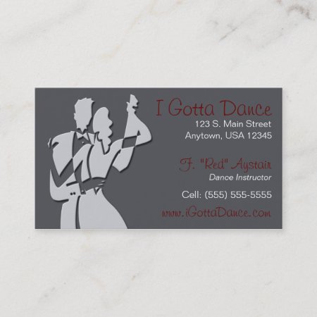 Ballroom Dance Instructor Business Card