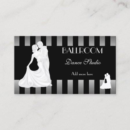 Ballroom Dance Studio Dancing Lessons 3 Business Card