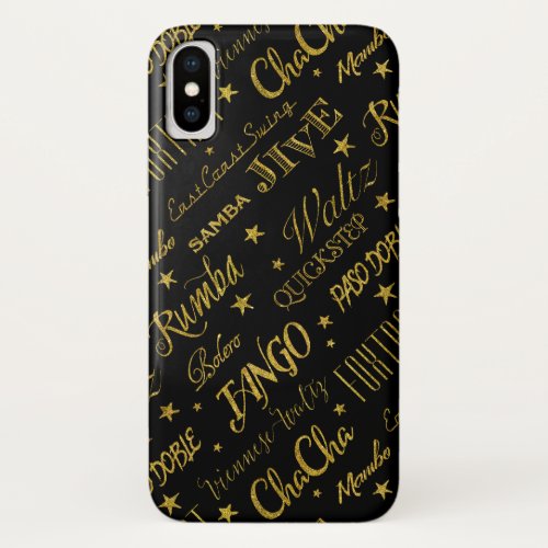 Ballroom Dance Styles All Over Pattern iPhone X Case